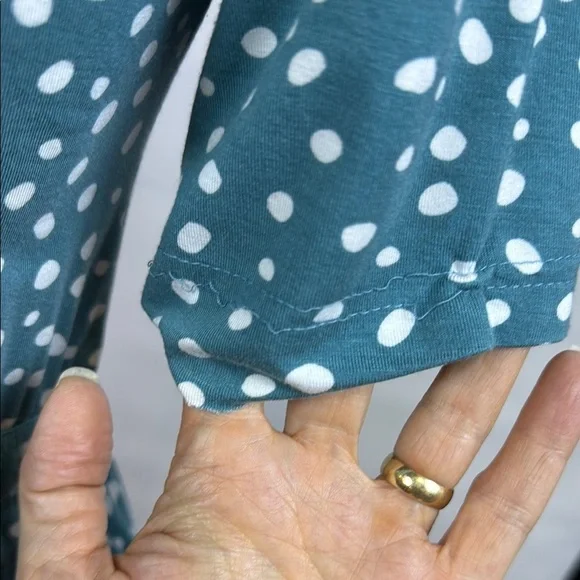 Serra Teal Polka Dot tiered maxi dress, Medium - Viral ALDI dress from last year - Picture 6 of 11